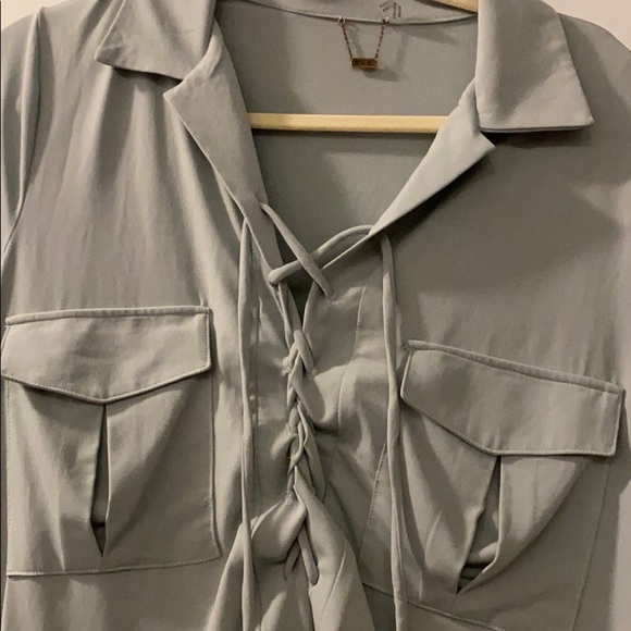 New YFB Seafoam Green Dress with Pockets sz M - Picture 4 of 4